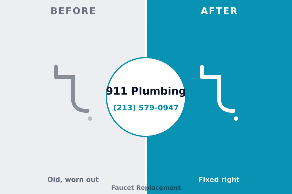 Before and after: plumbing repair Bay Village, OH